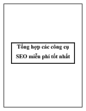 Tổng hợp các công cụ SEO miễn phí tốt nhất