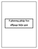 5 phương pháp Seo offpage hiệu quả