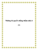 Những bí quyết chống thấm nhà ở (1)