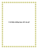 Cải thiện những hạn chế của gỗ