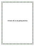 10 bước để có căn phòng hài hòa