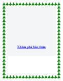 Khám phá bản thân.