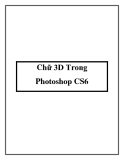 Chữ 3D Trong Photoshop CS6