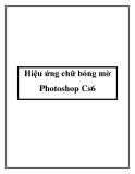 Hiệu ứng chữ bóng mờ Photoshop Cs6