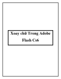 Xoay chữ Trong Adobe Flash Cs6