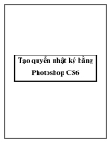 Tạo quyển nhật ký bằng Photoshop CS6