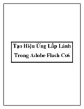 Tạo Hiệu Ứng Lấp Lánh Trong Adobe Flash Cs6