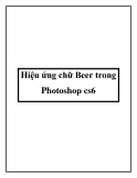 Hiệu ứng chữ Beer trong Photoshop cs6