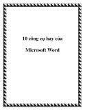 10 công cụ của Microsoft Word