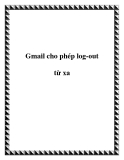 Gmail cho phép log-out từ xa