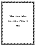 Office trên web hoạt động với cả iPhone và Mac