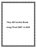 Thay đổi Section Break trong Word 2007 và 2010