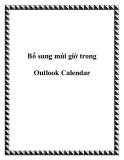 Bổ sung múi giờ trong Outlook Calendar