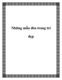 Những mẫu đèn trang trí đẹp