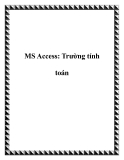 MS Access: Trường tính toán