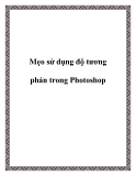 Mẹo sử dụng độ tương phản trong Photoshop