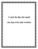 2 cách ẩn địa chỉ email của bạn trên một website