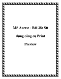 MS Access: Sử dụng công cụ Print Preview