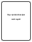 Mẹo vặt khi đi du lịch nước ngoài