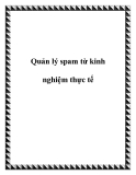 Quản lý spam từ kinh nghiệm thực tế