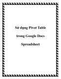 Sử dụng Pivot Table trong Google Docs Spreadsheet