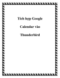 Tích hợp Google Calendar vào Thunderbird