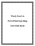 Word, Excel và PowerPoint hoạt động trên trình duyệt