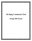 Sử dụng Comments Tool trong MS Excel