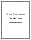 Pat hiện lỗ hổng bảo mật "lâu năm" trong Microsoft Office