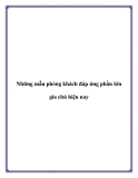 Những mẫu phòng khách đáp ứng phần lớn gia chủ hiện nay