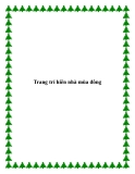 Trang trí hiên nhà mùa đông