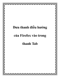 Đưa thanh điều hướng của Firefox vào trong thanh Tab