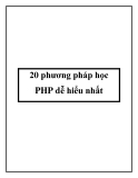 20 phương pháp học PHP dễ hiểu nhất