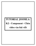 TUTORIAL JOOMLA: K2 - Component - Chèn video vào bài viết