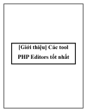 Các tool PHP Editors tốt nhất