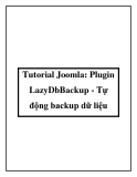 Tutorial Joomla: Plugin LazyDbBackup - Tự động backup dữ liệu