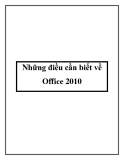 Những điều cần biết về Office 2010