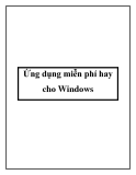 Ứng dụng miễn phí hay cho Windows