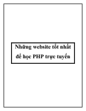 Những website tốt nhất để học PHP trực tuyến