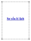 Sơ yếu lý lịch