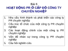 Bài 6. Hoạt động PR ở cấp độ công ty chuyên nghiệp