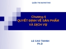 Quyết định sản phẩm và dịch vụ