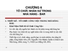 Chương 6: Tổ chức nhân sự trong nhà hàng, bar