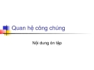 HUA Quan hệ công chúng: Nội dung ôn tập 