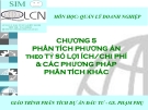 Phân tích phương án 