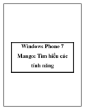 Windows Phone 7 Mango: Tìm hiểu các tính năng