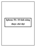 Iphone 5S: 10 tính năng được chờ đợi