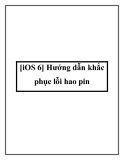 [iOS 6] Hướng dẫn khắc phục lỗi hao pin