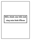 Điều chỉnh cảm biến ánh sáng màn hình iPhone
