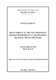 Luận văn: HOÀN THIỆN CÁC THỦ TỤC KIỂM SOÁT NỘI BỘ CHI PHÍ DỊCH VỤ TẠI LIÊN ĐOÀN ĐỊA CHẤT TRUNG TRUNG BỘ